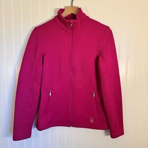 Spyder Women’s Pink Full-Zip Fleece Core Sweater Jacket Size Medium